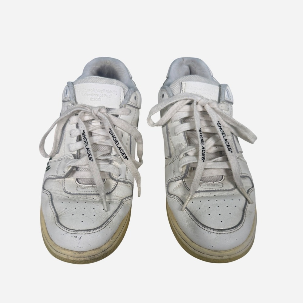 OFF-WHITE Out Of Office For Walking Sneakers White Leather Mens Size 40 - Picture 2 of 8